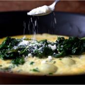 SPINACH OMELET w/PARMESAN